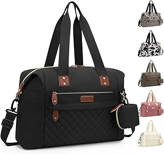 Diaper Bag Tote, Diaper Baby Bags with Pacifier Case, Shoulder Straps, Stroller Clips, Waterproof Large Mommy Bag Maternity Bag Travel Baby Bag for Mom and Dad, black