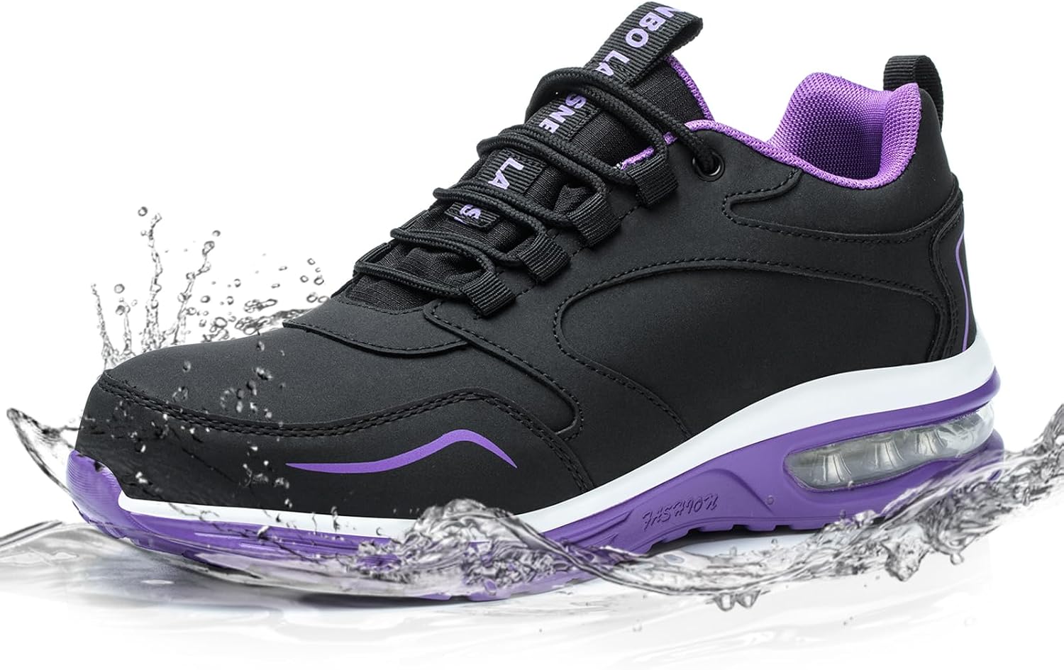 Waterproof Steel Toe Shoes for Women Non Slip Puncture Proof Safety Work Sneakers Comfortable Lightweight Fashion Footwear for Industrial Construction and Food Service