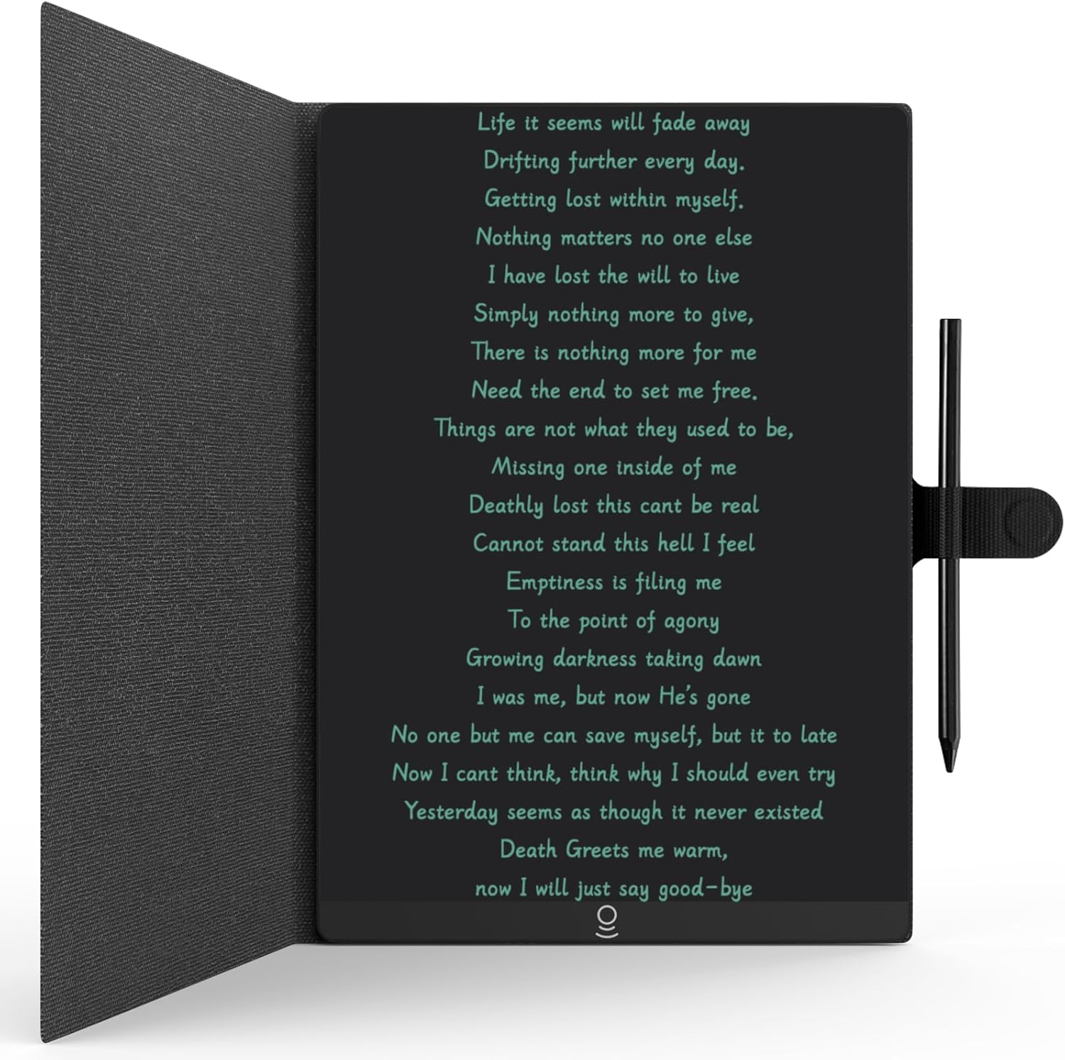 LONGTOO LCD Writing Tablet, 11.5" Full Screen Digital Notepad for Kids and Adults, Erasable Pad with Hall Switch and Tablet Case, Drawing, Drafting, Leaving Message, Black