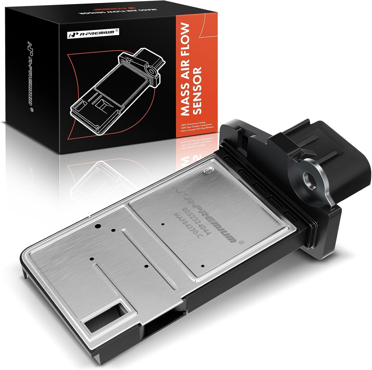 A-Premium Mass Air Flow Sensor Compatible with Ford, Lincoln & Mazda Vehicles - E150, E250, F150, Edge, Escape, Econoline, Explorer, Focus, Fusion, Mustang, Taurus & More - Replace# 3L3A-12B579-BA