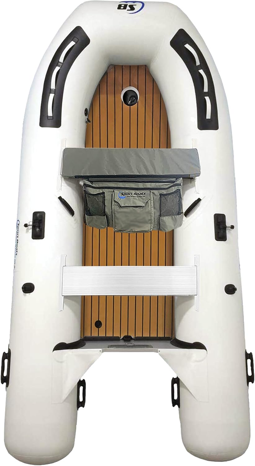 White Marlin 9.8' Air Floor -2022 Model - SB-300A - Air Floor Premium Heat Welded Dinghy with Seat Bag