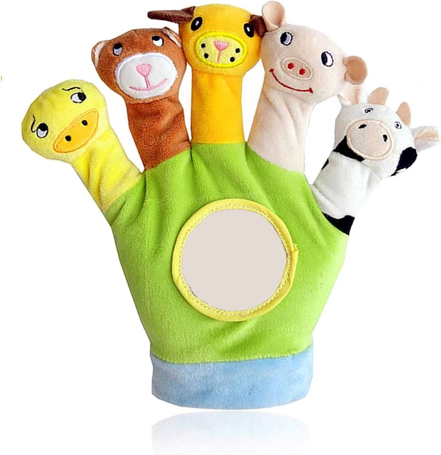 Xrten Educational Puppets Toy Glove Cartoon Animal Finger Baby Story Time Props Soft Educational Dolls Toys