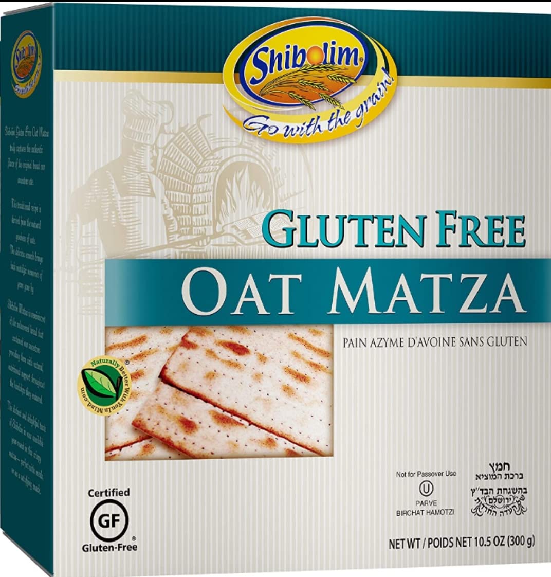 Shibolim Gluten Free Oat Matza, 10.5 oz, Whole Grain, Sugar Free, Low Fat