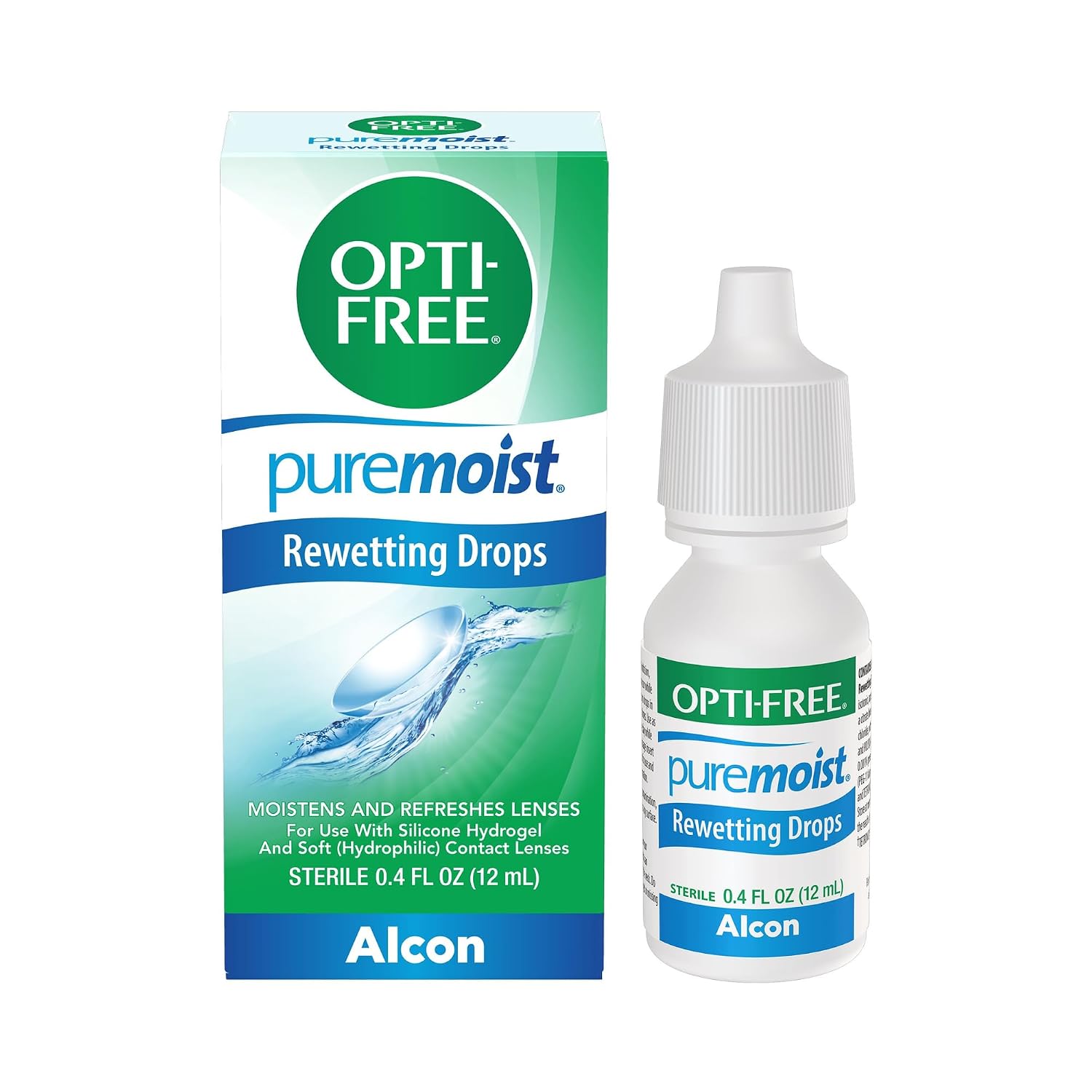 Opti-Free Puremoist Rewetting Drops, 12-mL
