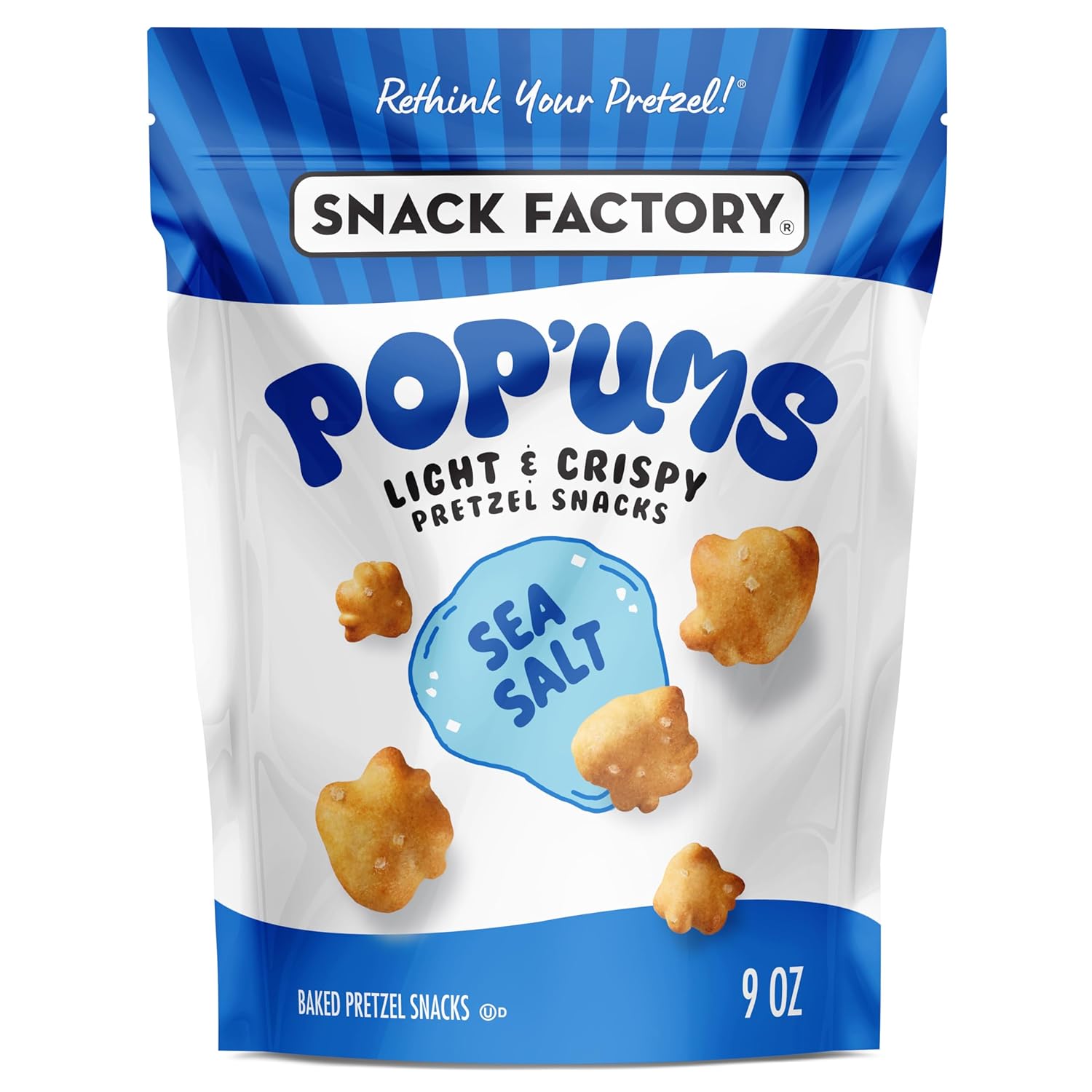 Snack Factory Pop'ums Sea Salt Pretzel Snacks, 9 Oz Bag