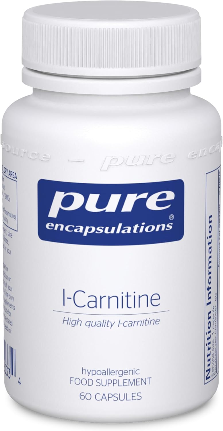 Pure Encapsulations - L-Carnitine 340mg - Bioavailable Amino Acid - 60 Vegetarian Capsules