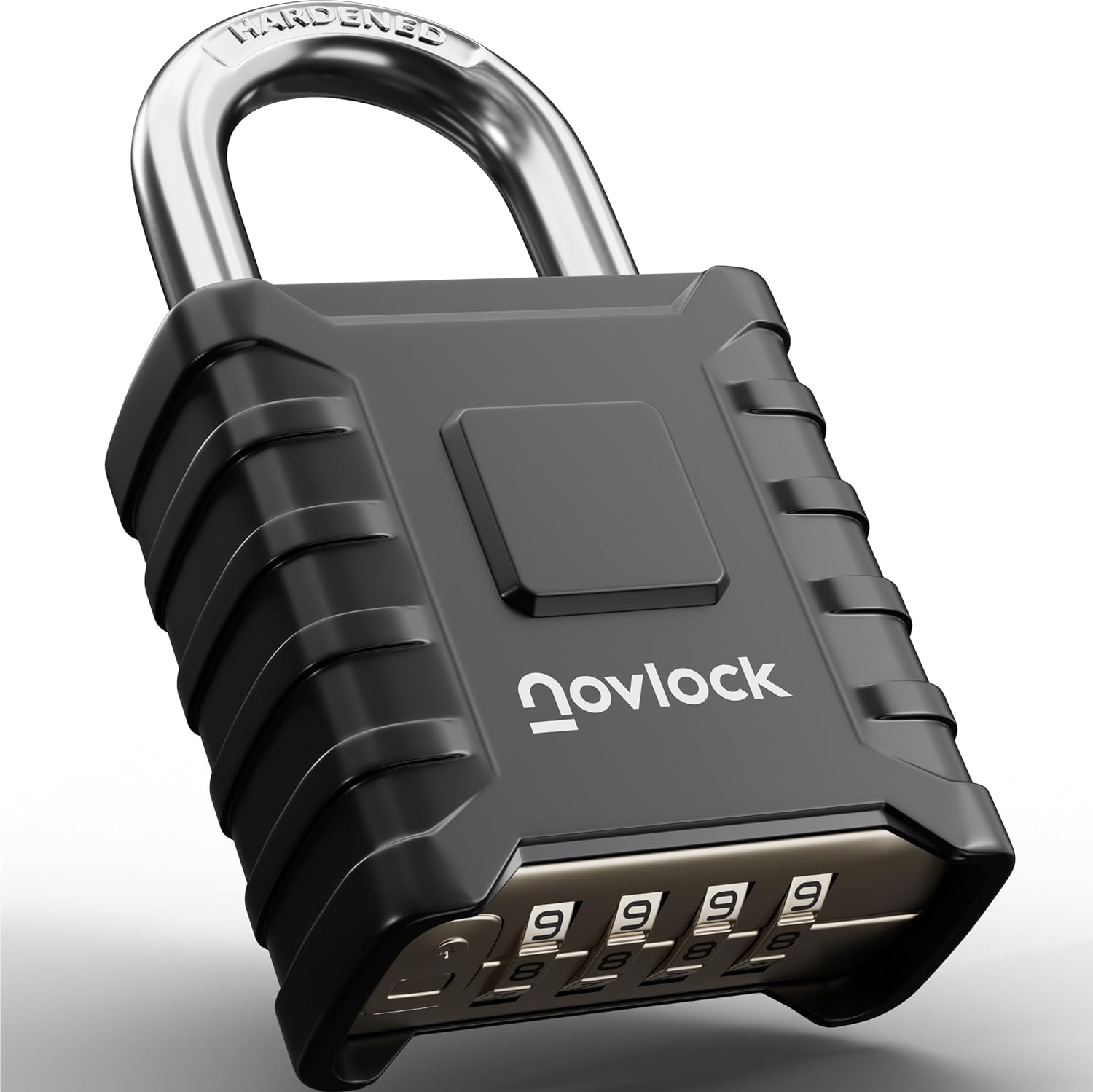 Heavy Duty Combination Padlock Outdoor – Weatherproof, Cut-Resistant, 8 mm Shackle – for Gates, Fences, Sheds, Storage Units, Lockers, Cabinets – 1-Pack, Black