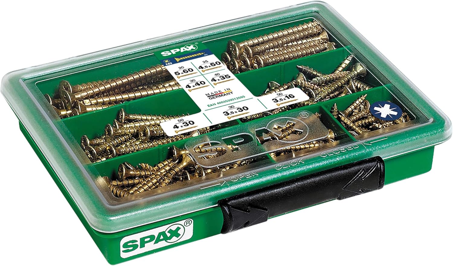 Spax Screw Assortment Box 245 Pieces