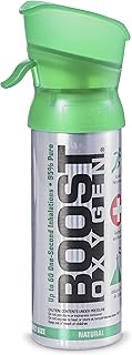 All New 3 Liter Boost Oxygen (1 Pack, Natural) Supplemental Oxygen to Go | All-Natural Respiratory Support for Health, Wellness, Performance, Recovery and Altitude (Natural, 1 Pack)