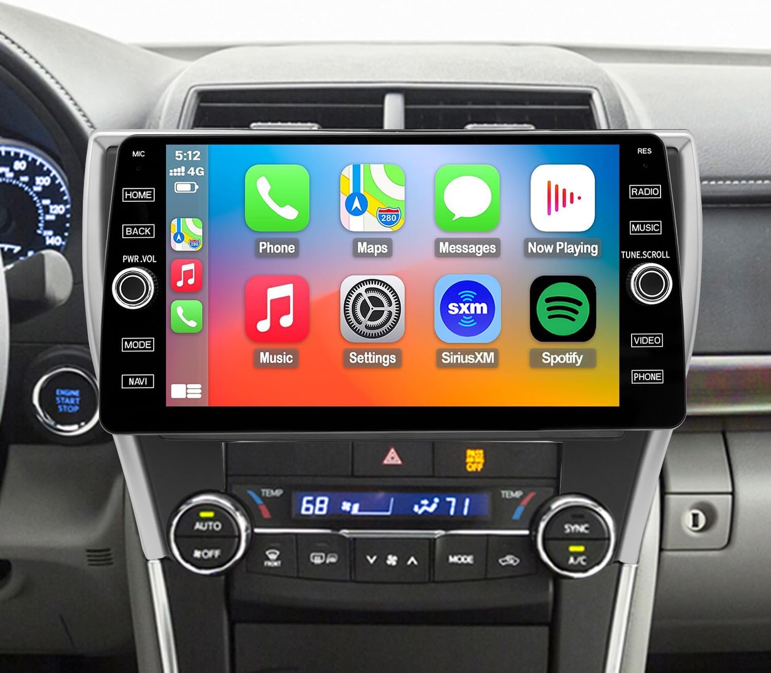 4G LTE QLED Radio for Toyota Camry 2015 2016 2017 Upgrade,8-Core CPU Touch Screen Stereo,Wireless CarPlay & Android Auto,Support OEM SWC and Camera