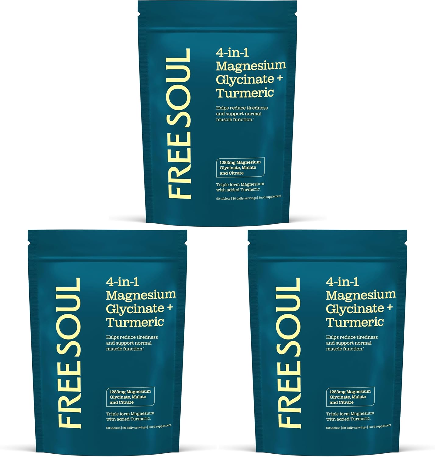 Free Soul Magnesium Glycinate 4-in-1 Complex (Pack of 3)