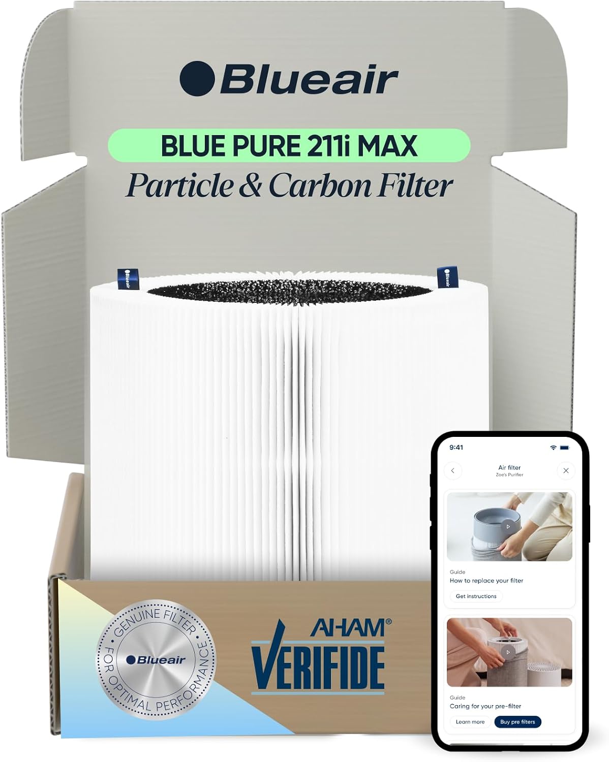 BLUEAIR Genuine Blue Pure 211i Max Air Purifier Replacement Filter