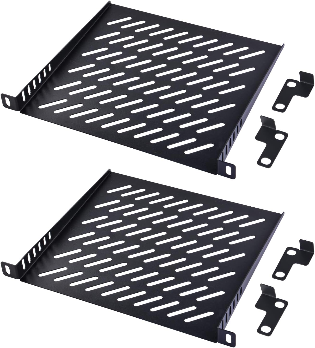 GeeekPi 0.5U Server Rack Shelf, 10-inch 200mm Depth Universal Rack Mount Shelf, Vented Cantilever Tray for 10 inch Server Equipments and DeskPi RackMate T1/T0 Network Rack