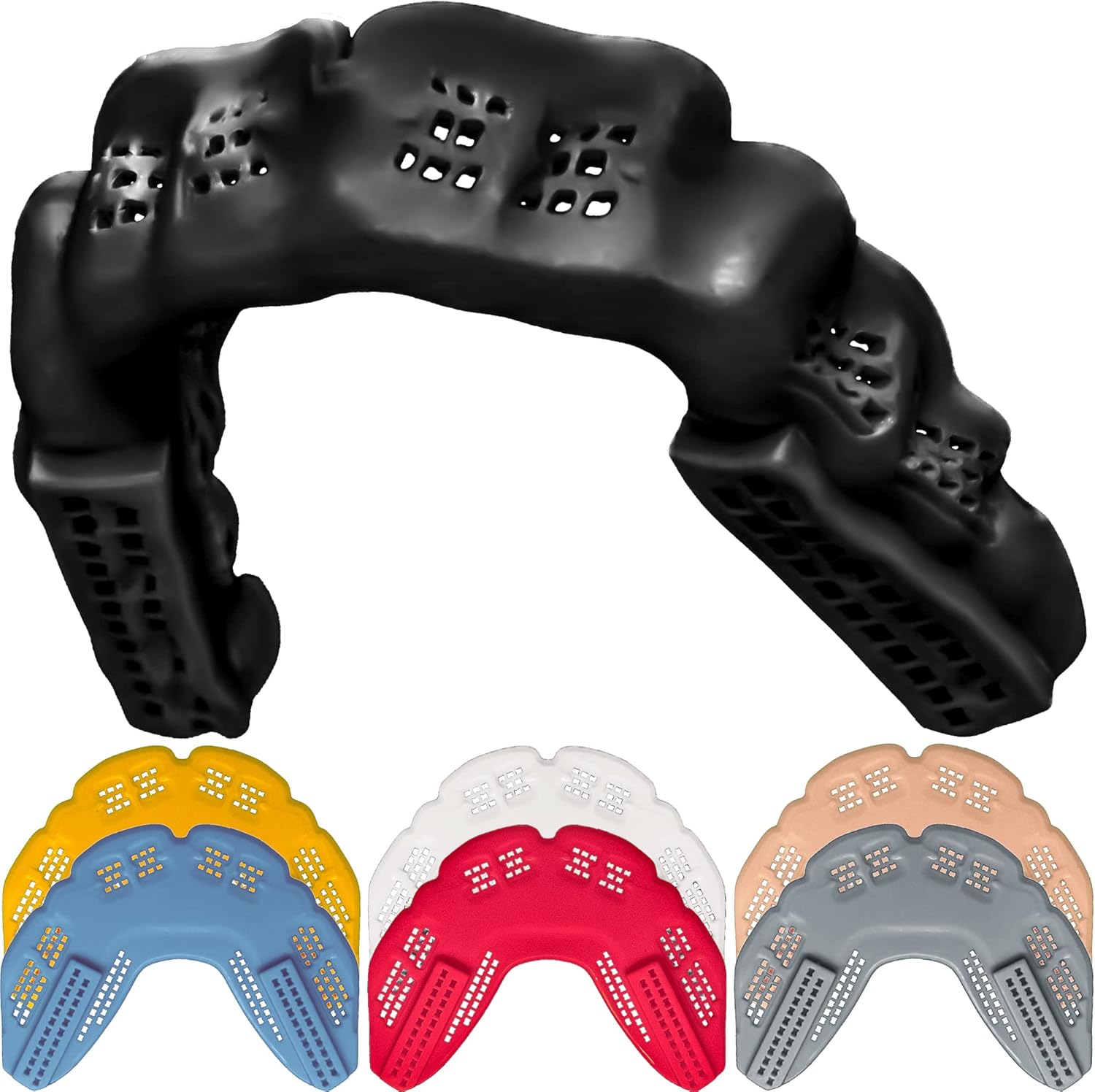 Bulletproof: World’s Thinnest Most Breathable Mouthguard is 3X Stronger! Football MMA Hockey Rugby Basketball BJJ Lacrosse Boxing Sports Mouth Guard Grinding Teeth. Men Women Adult Youth Kids Braces