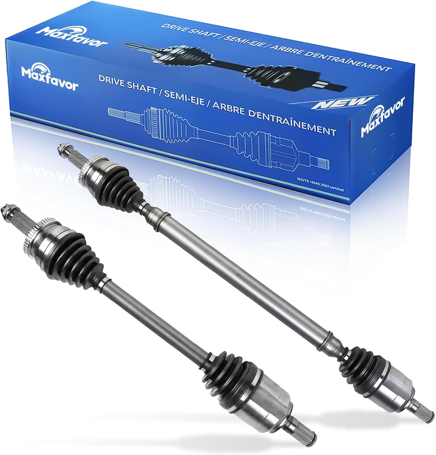 Maxfavor CV Axle Front Set Competible with Hyundai Sonata 2015-2019, with Kia Optima 2016-2020 Auto Trans, 2.4L L4 FWD CV Axle Front Driver and Passenger Side Joint Shaft Assembly