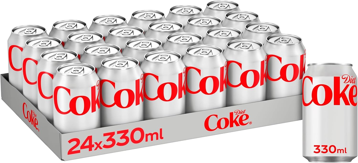 Diet Coke Can Cola, Tray 330 ml (Pack of 24)