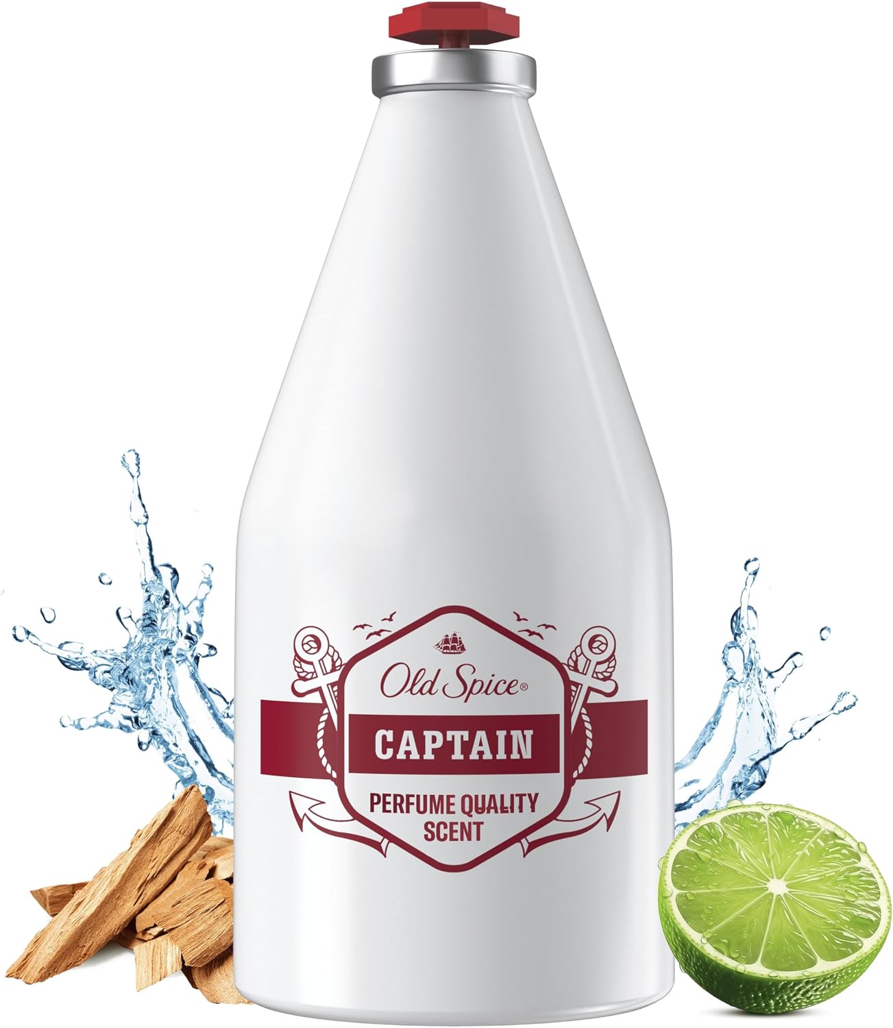 Old Spice Captain After Shave Lotion for Men 100ml with Perfume Quality Scent, Refreshing Lotion for Face and Neck to Cool and Invigorate