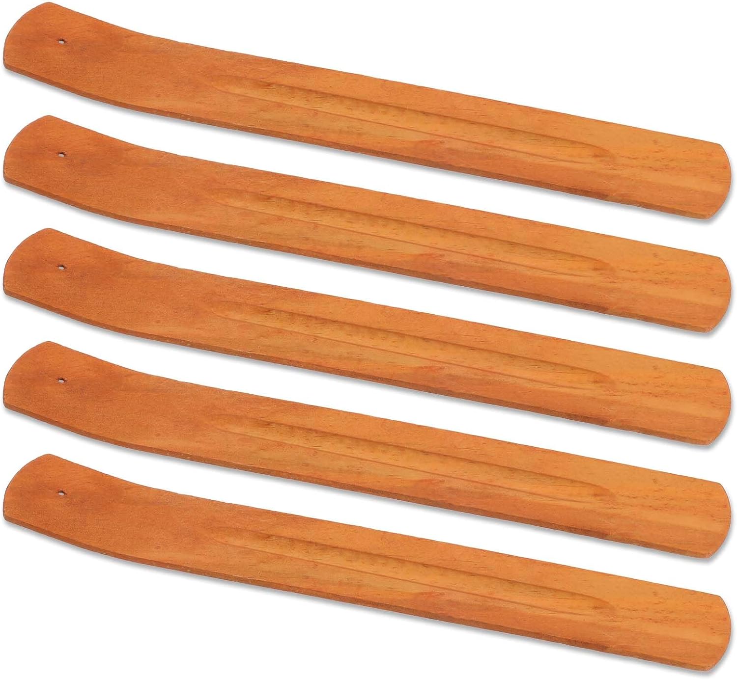 Japanese Incense Holder for Sticks, 5 Pack Natural Pine Wood Incense Stick Holder Japanese Style Incense Burner Ash Catchers Handmade Wooden Gift for Yoga Meditation SPA Relaxation Sessions, 9 Inches