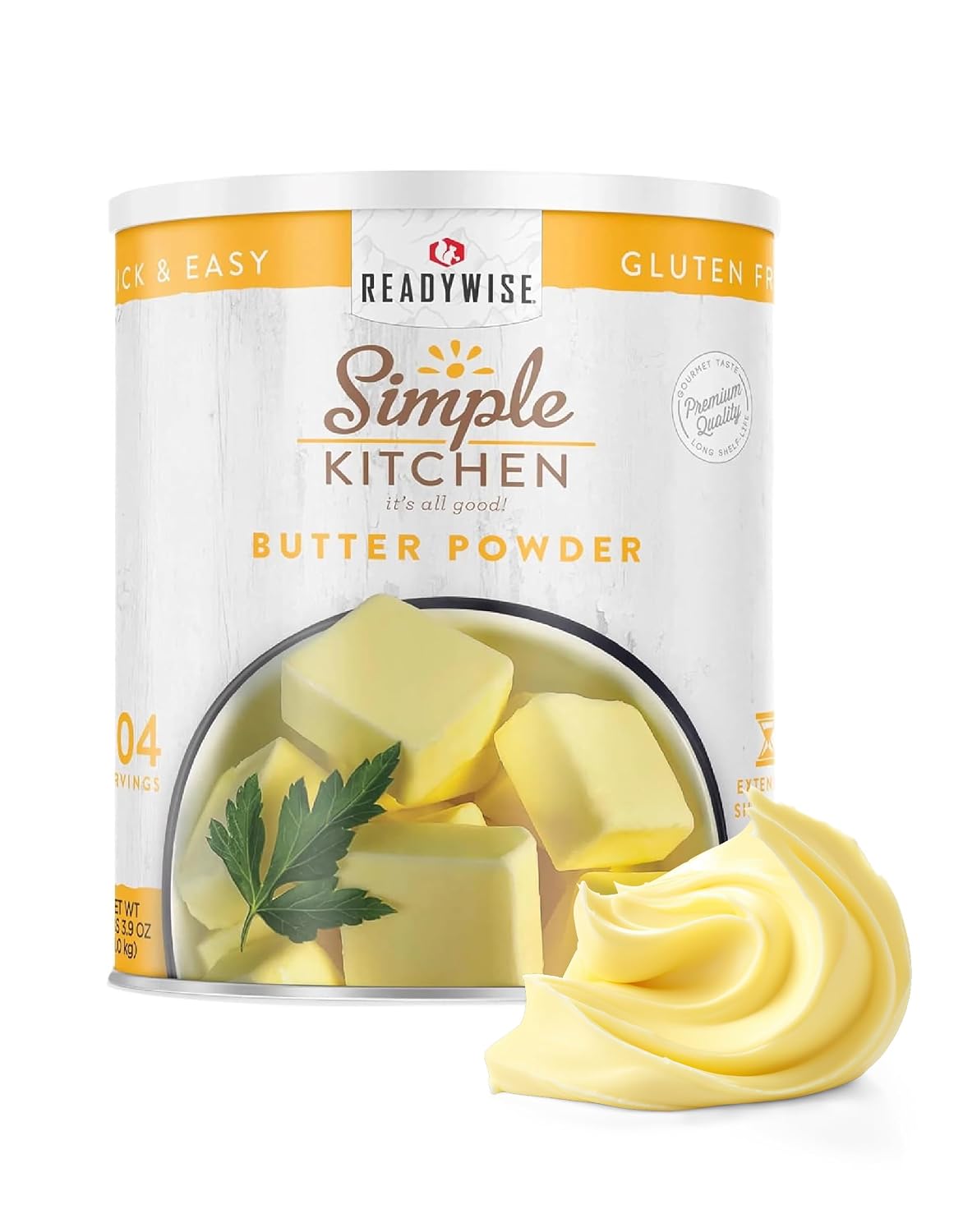 SIMPLE KITCHEN Dehydrated Butter Powder #10 Can, 204 Servings, Camping