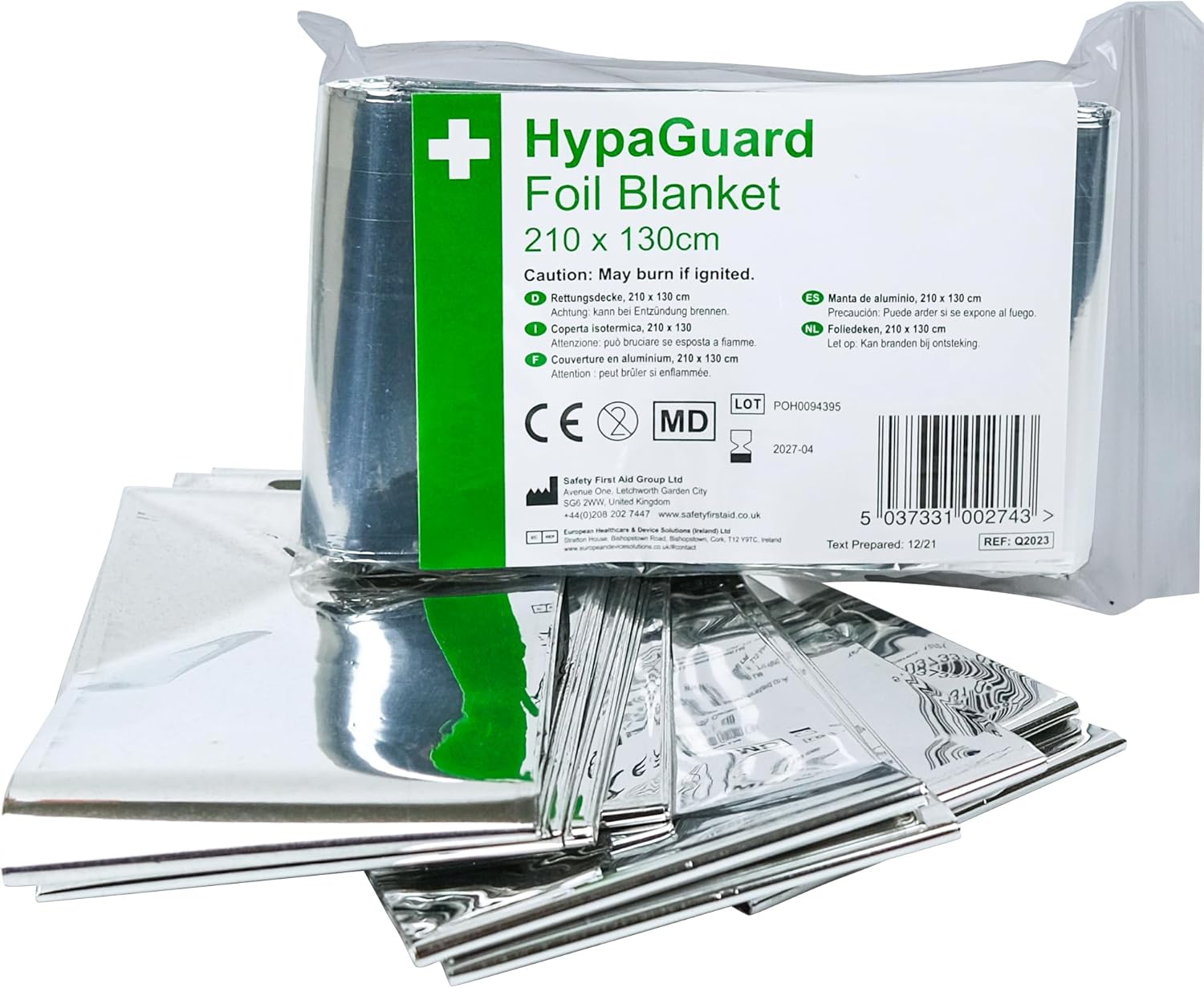 Safety First Aid Group HypaGuard Foil Survival Blanket (Pack of 6)