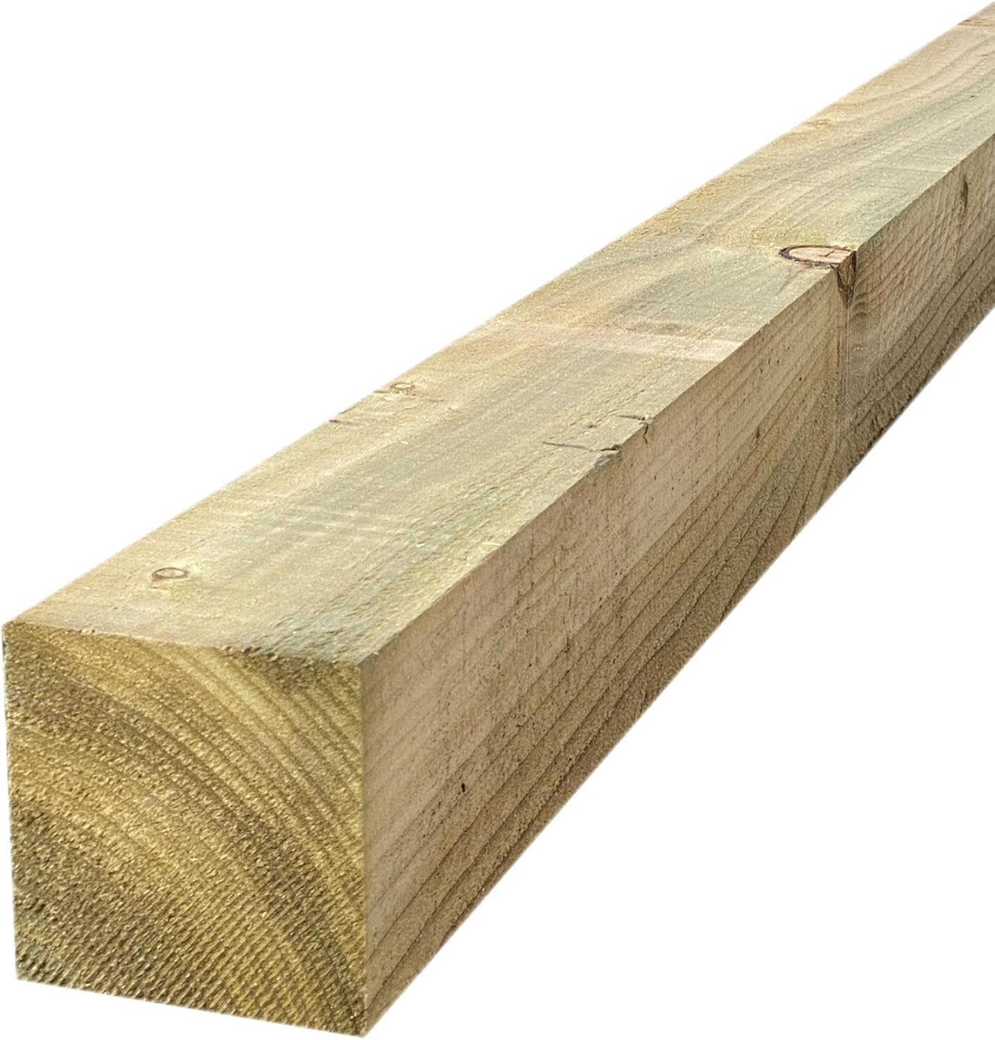 Pressure-Treated Square wooden post Gate or Fence posts garden timber wood 10ft 3m x 75mm x 75mm, Timber Fencing Post 3" x 3" fence posts, 10ft (300cm) Wooden Post