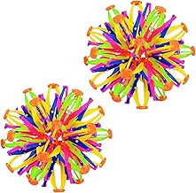 2 Pcs Colorful Sphere Breathing Ball Toy-Expandable Ball Great Anxiety Reliever Stresss Ball,Collapsible Magic Ball Toy Apply for Children and Adults Games, Interactive,ADHD-Yoga