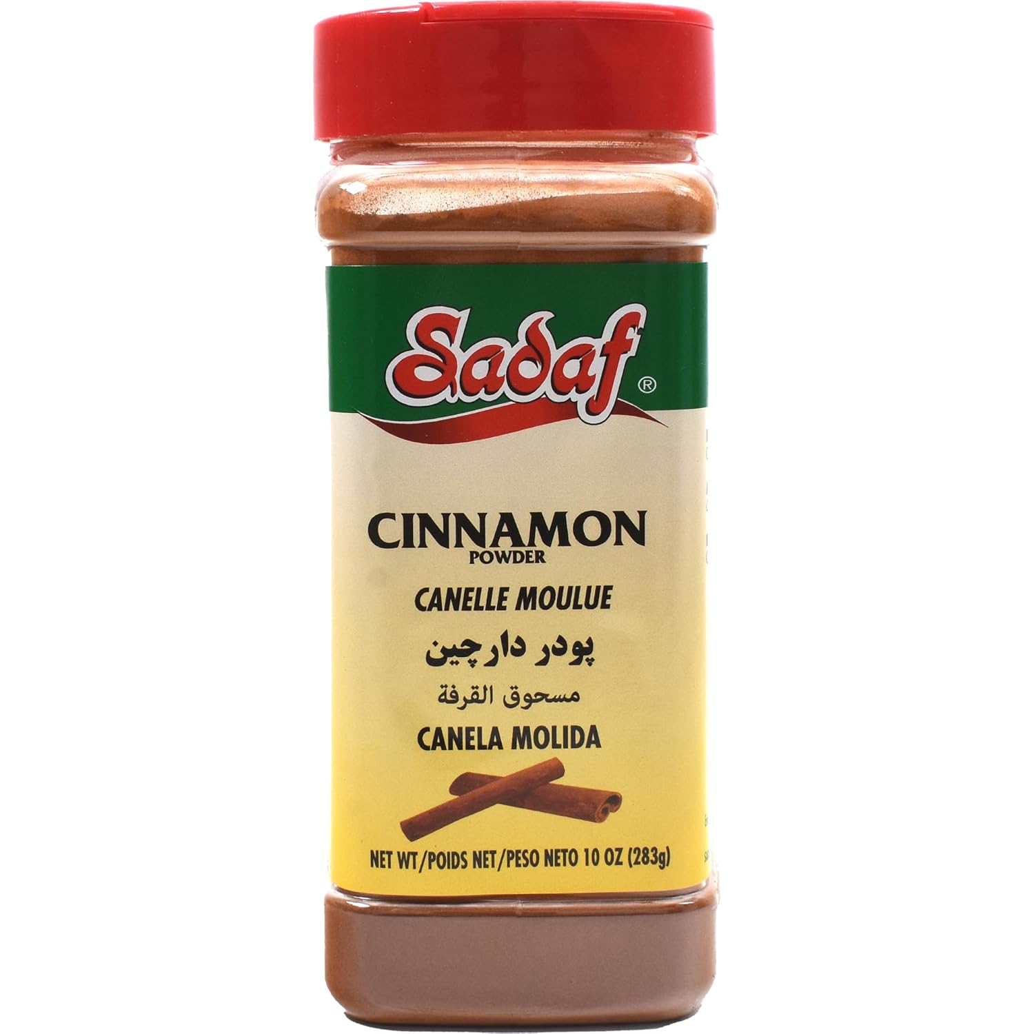 Sadaf Cinnamon Ground - Cinnamon Powder for Cooking and Baking - Canela en Polvo - Kosher - 10 oz Bottle