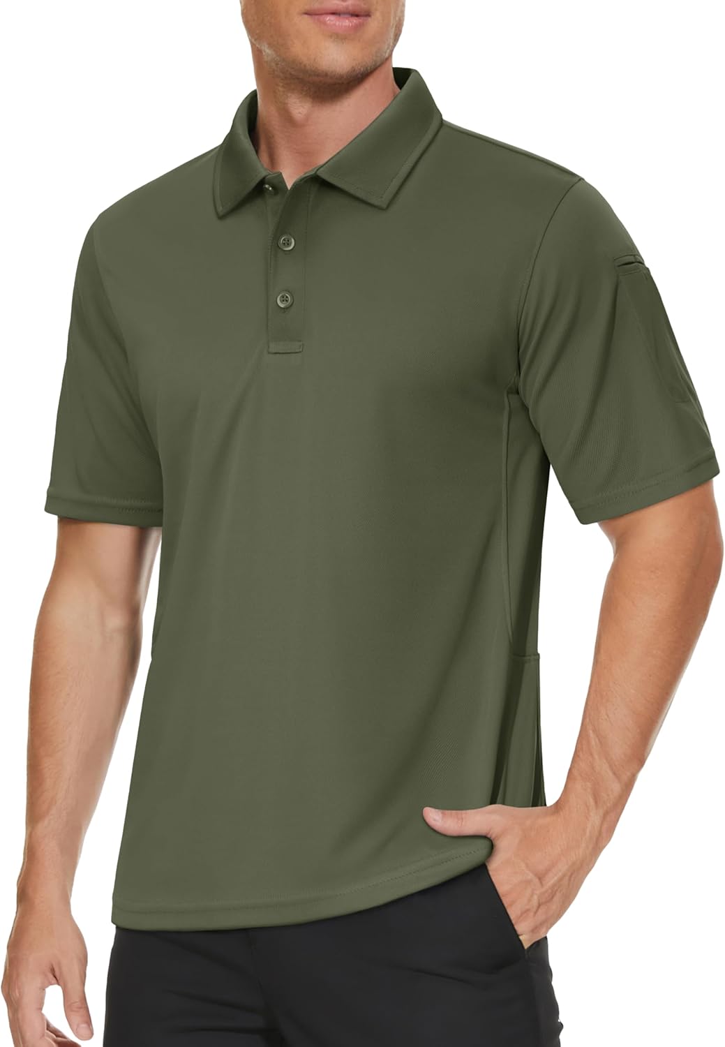 MAGCOMSEN Men's Breathable Quick Dry Golf Polo Shirt Summer Outdoor Lightweight Short Sleeved Shirts