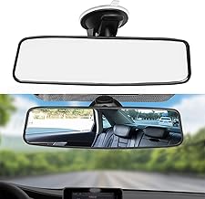 Rear View Mirror, Adjustable Car Interior Rear View Mirror Car Seat Child Safety Mirror for Universal Cars Trucks SUV-9.64 x 2.6 inch (White)