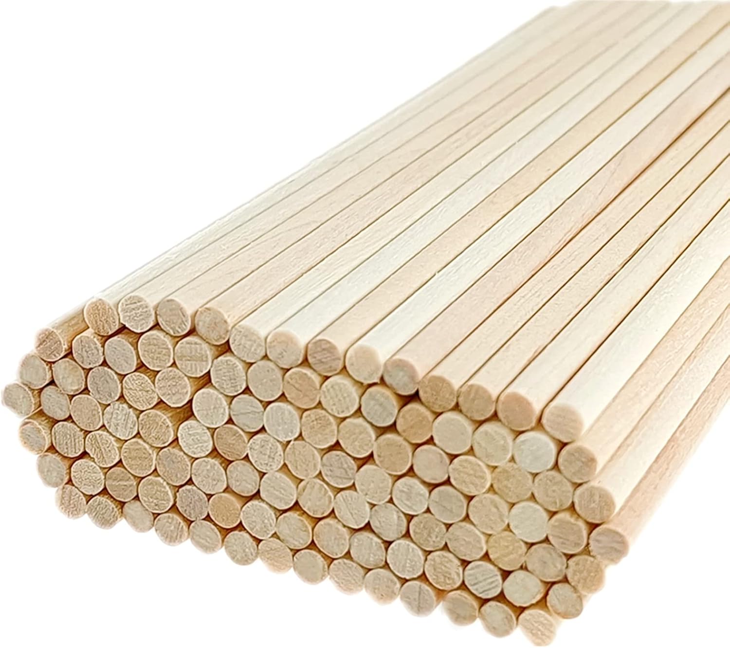 ZHIYE 100 Packs Dowel Rods 15cm x 4mm Craft Sticks Unfinished Natural Wood for DIY Craft and Art Work