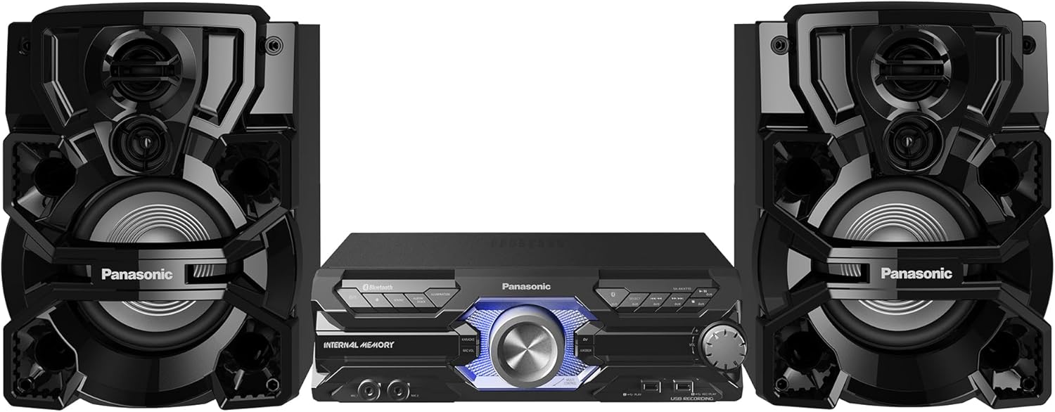 Panasonic SC-AKX710E-K 2000W Wireless Megasound Hi-Fi Speaker System with Bluetooth and Karaoke, Black