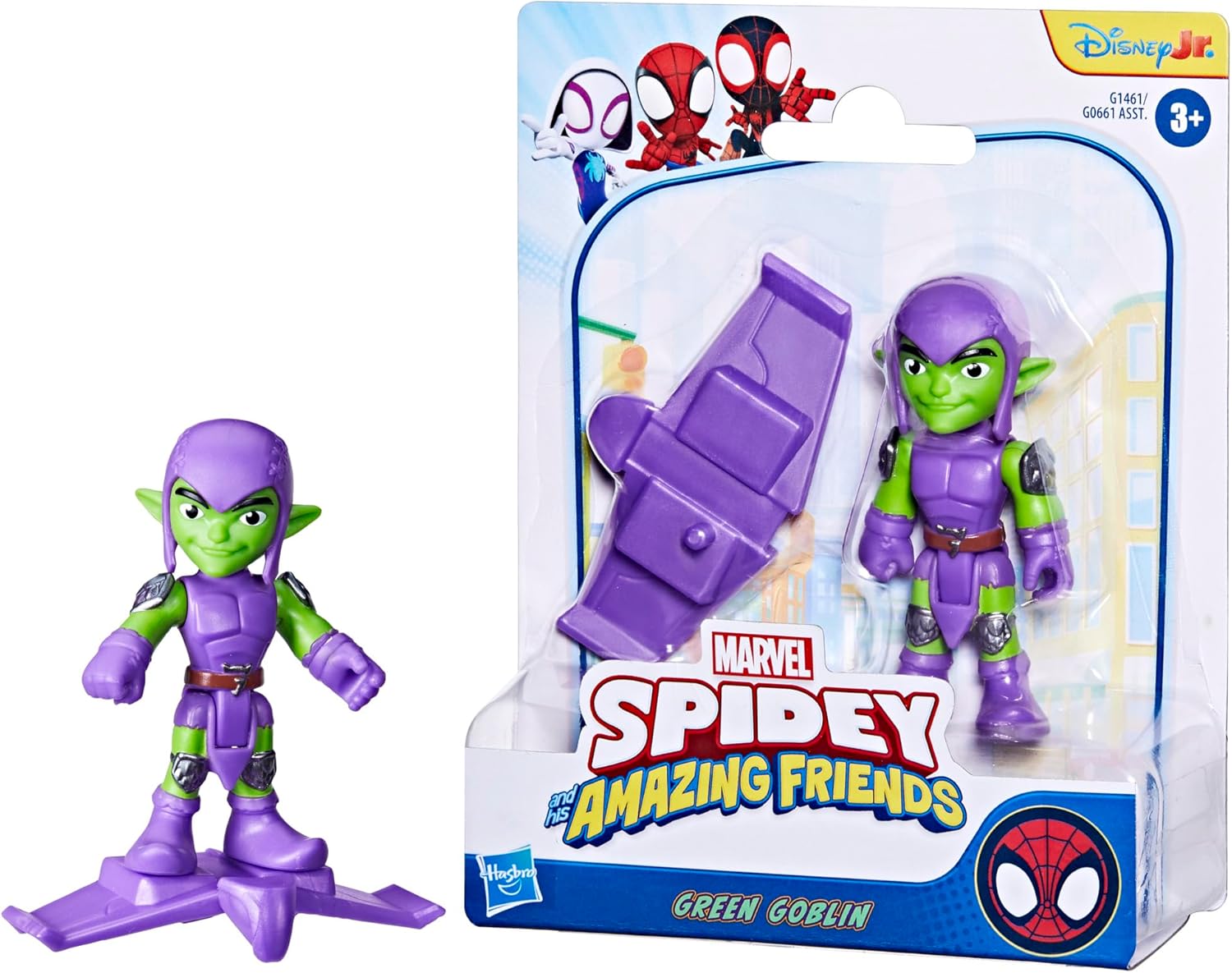 SPIDEY AND HIS AMAZING FRIENDS Marvel Green Goblin Toy with Accessory