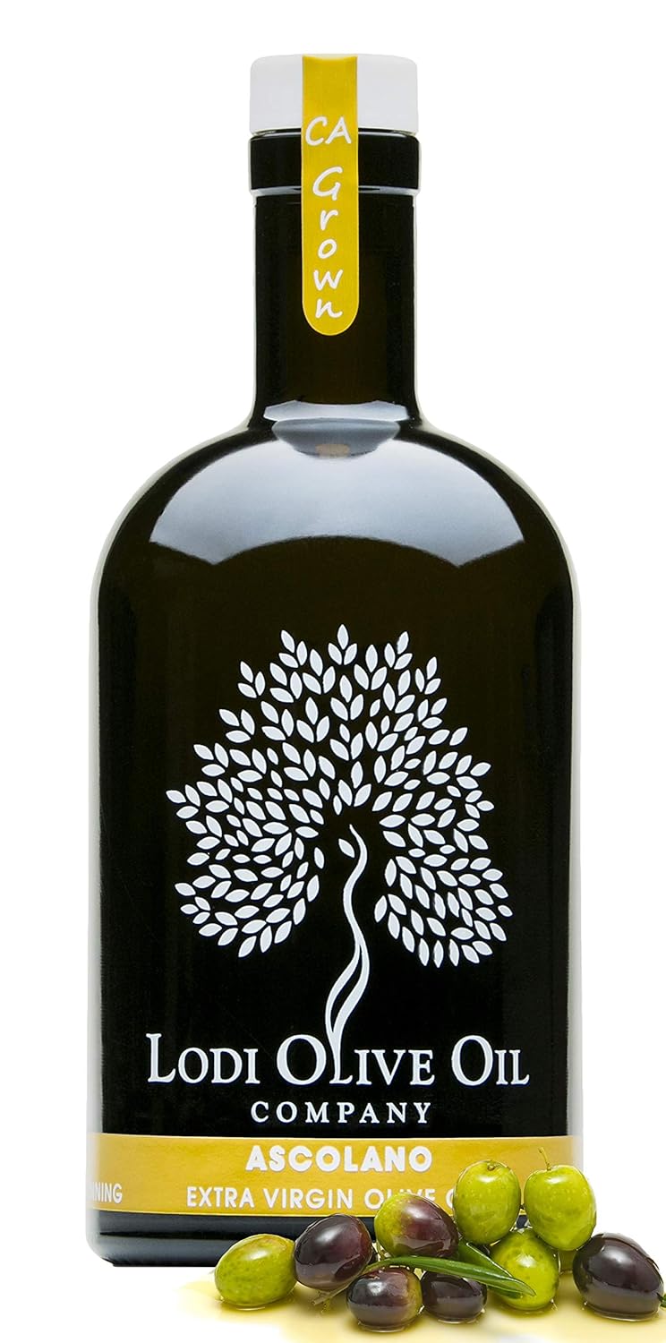 Lodi Ascolano Extra Virgin Olive Oil - Premium California Olive Oil - Gourmet Ascolano Olive Oil - COOC Certified Cold Pressed Pure Olive Oil - Medium Intensity - 500 ml