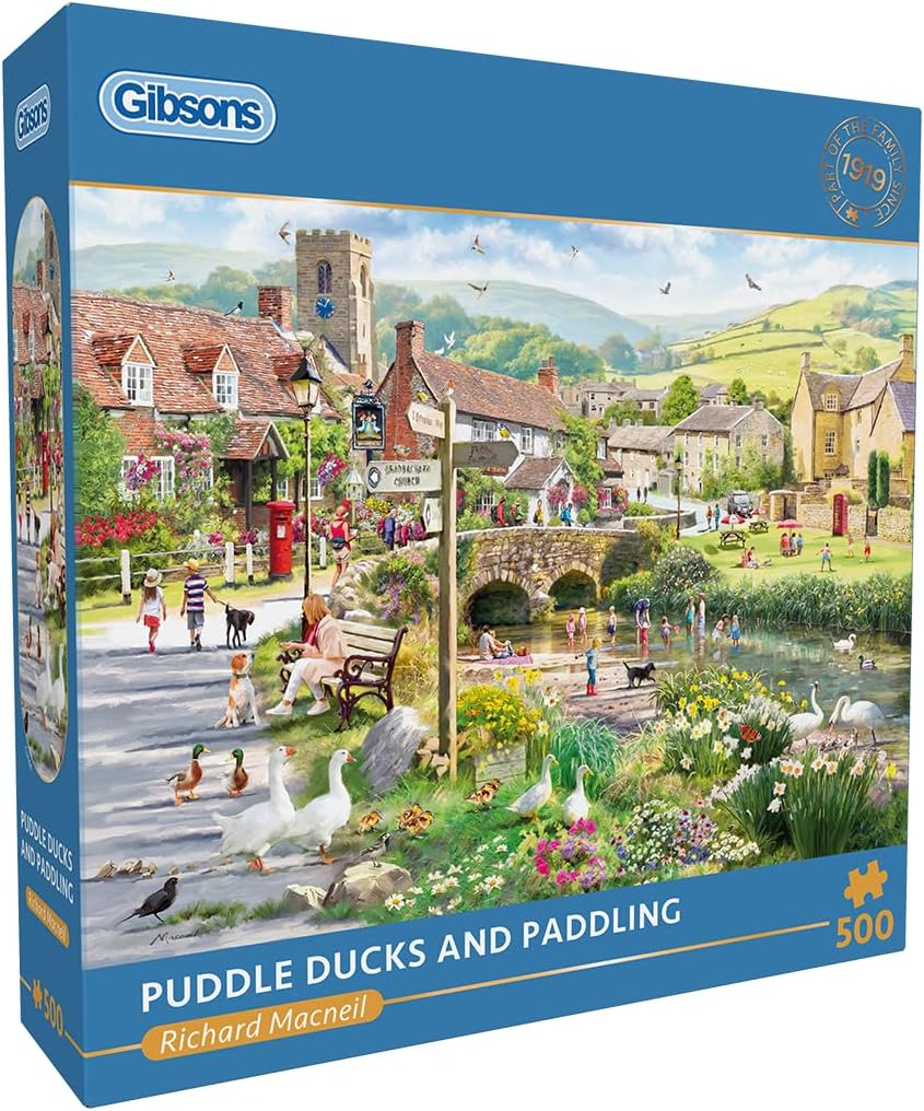 Gibsons Puddle Ducks 500 piece jigsaw puzzle for adults B Corp