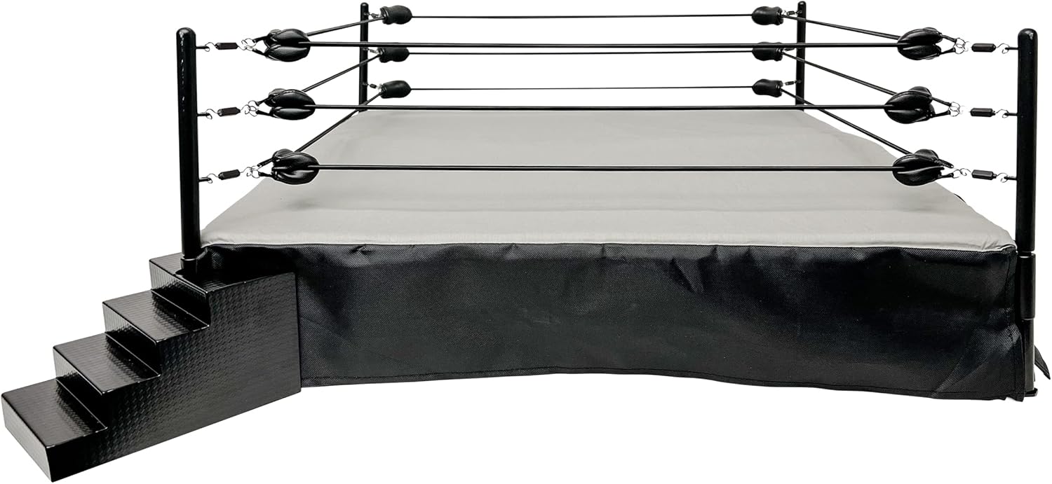 Premium Metal Real Scale Wrestling Ring for Wrestling Action Figures