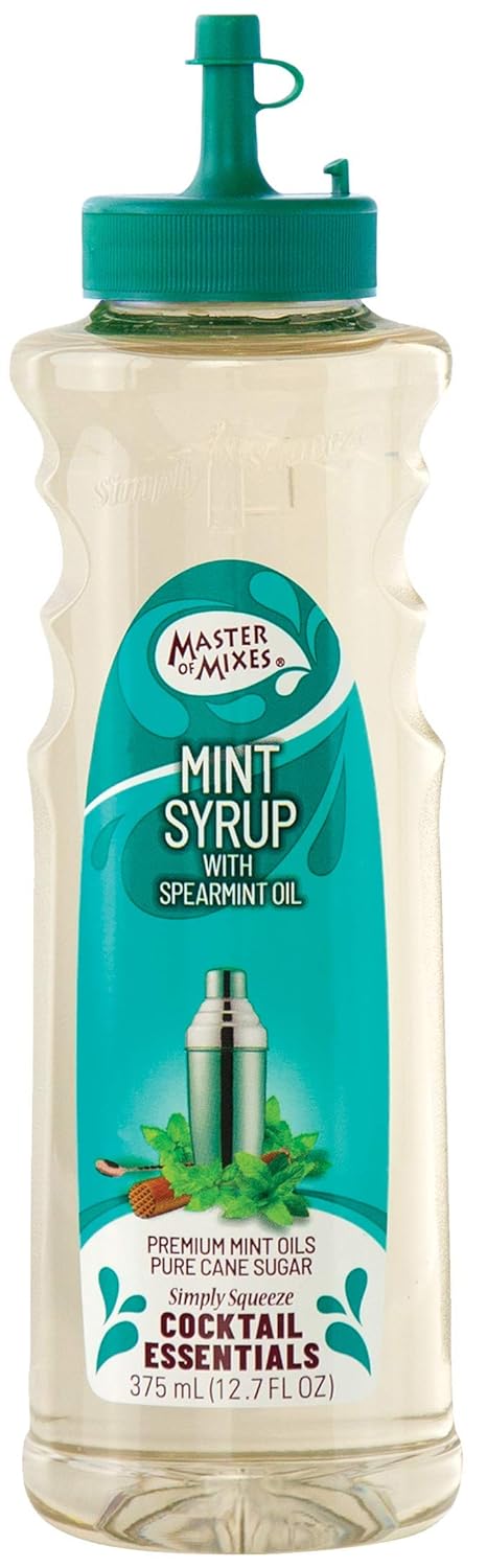 Master of Mixes Cocktail Essentials Mint Syrup, 375 ML Bottle (12.7 Fl Oz), Individually Boxed