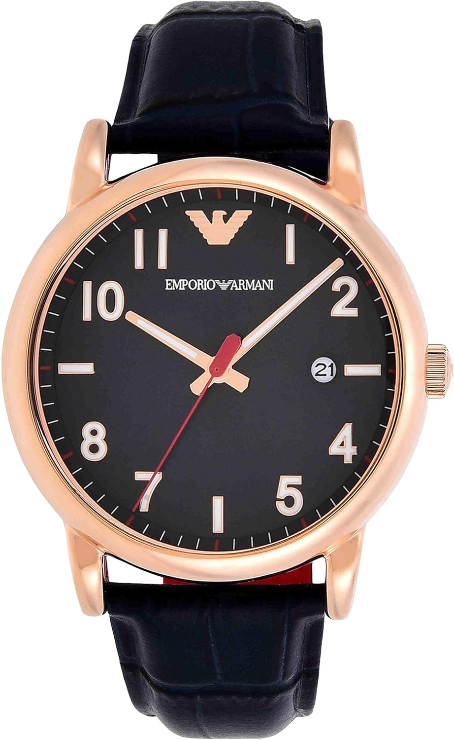 Emporio Armani Men's Three-Hand Leather Watch