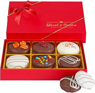 Holiday Cookies Gift Box - Anniversary Chocolate Gifts - Gourmet Food Gift - Vegan Food Gift for Him & Her - Chocolate Cookie Gift Basket - Sympathy, Corporate, Birthday Gift Men & Women