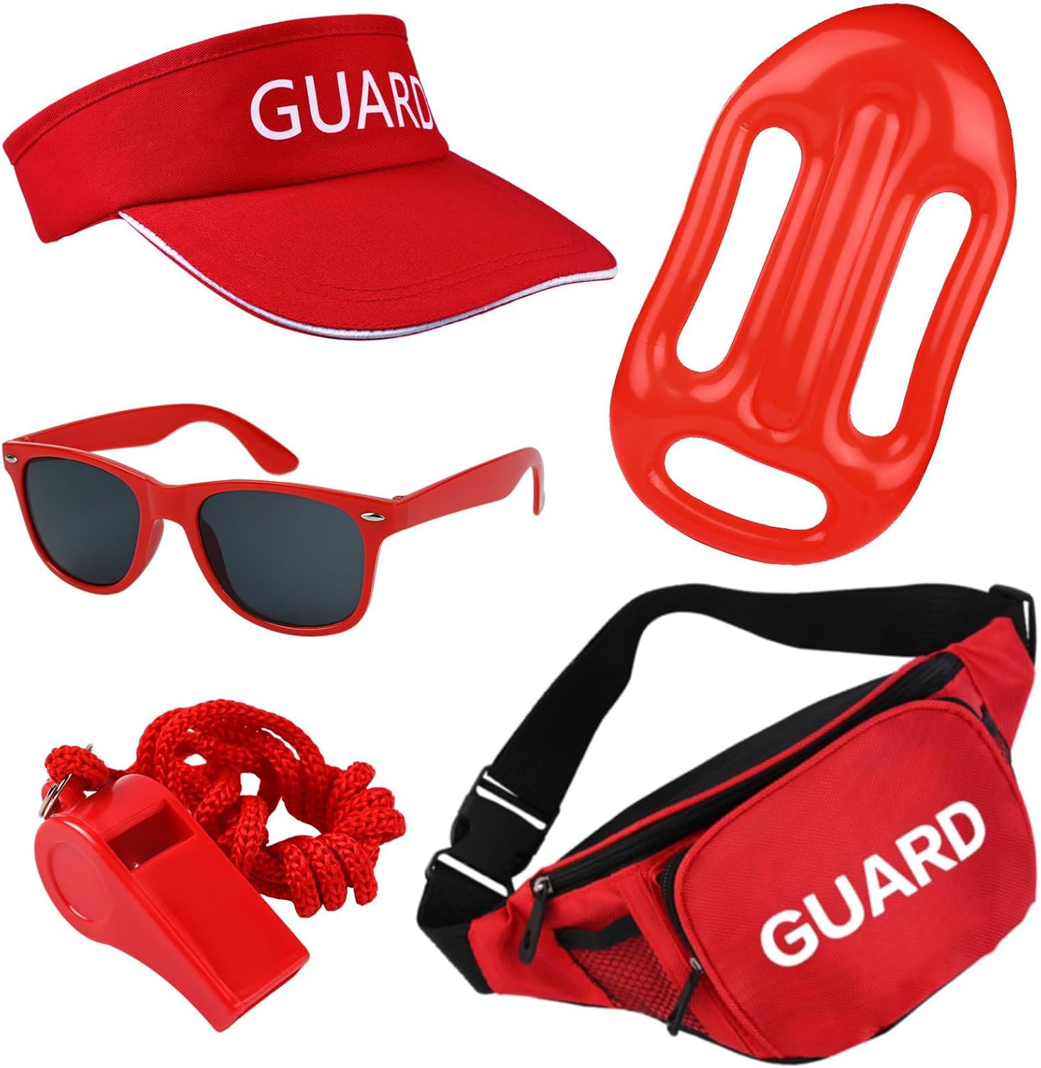 5 Pcs Guard Costume Set Include Guard Hat Sunglasses Fanny Pack Whistle with Lanyard for Men Women Party Dress Up