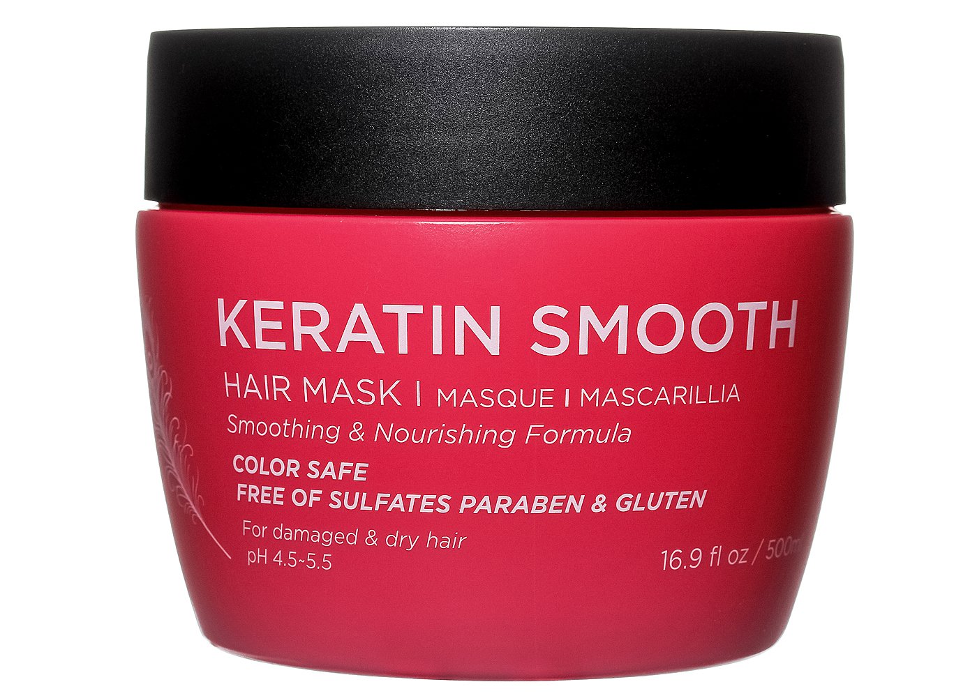 Luseta Keratin Smooth Hair Mask Hydrating & Nourishing for Dry Damaged Hair 16.9 oz