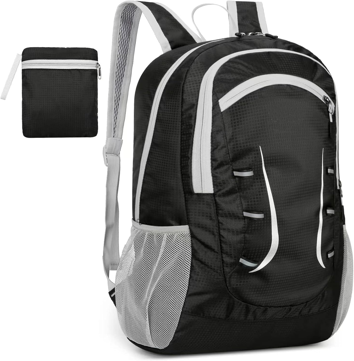 Alitifiy Lightweight Foldable Backpacks, 30L Packable Waterproof Small Hiking Bags & Packs Knapsack Daypack Handy for Men Women Ladies Kids Travel Camping Outdoor Rucksack Bag Pack