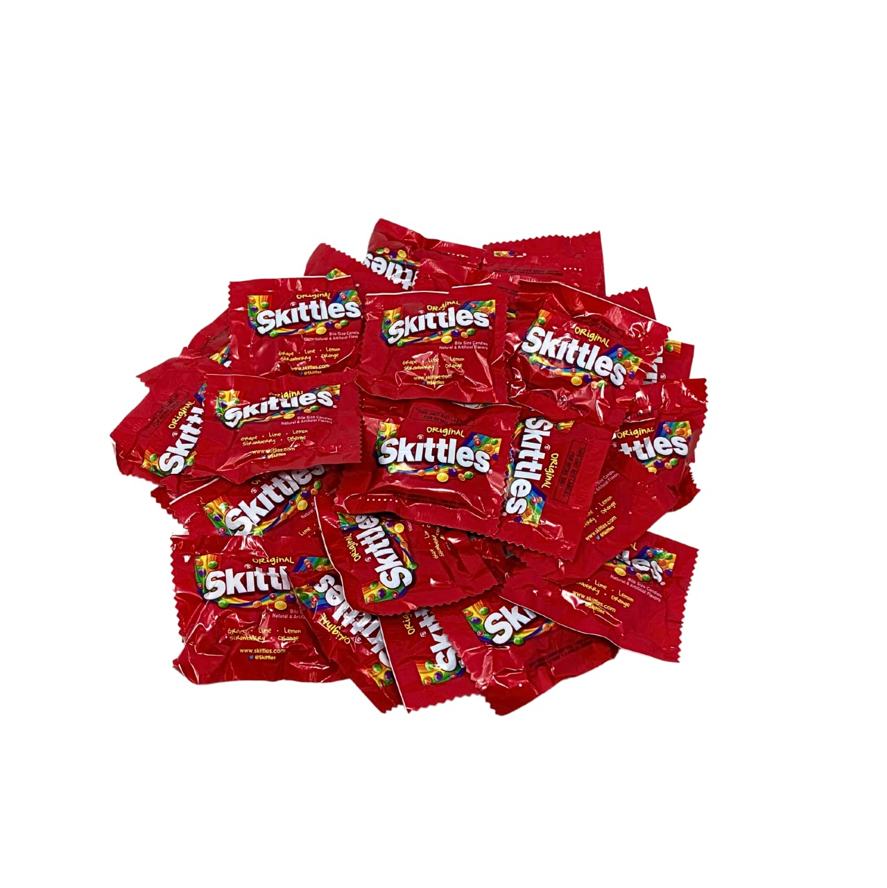 Skitles Original Flavor Candy Coated Fruit Chew Fun Size 1 Lbs Individually Wrapped Bulk Party Assortment 25+ Bite Size Mini Packs In Resealable Bag (16 Oz)