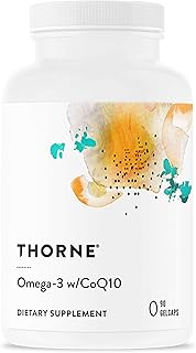 THORNE Omega-3 with CoQ10 - Omega-3 Fatty Acids Supplement with CoQ10 - EPA and DHA - 90 Gelcaps