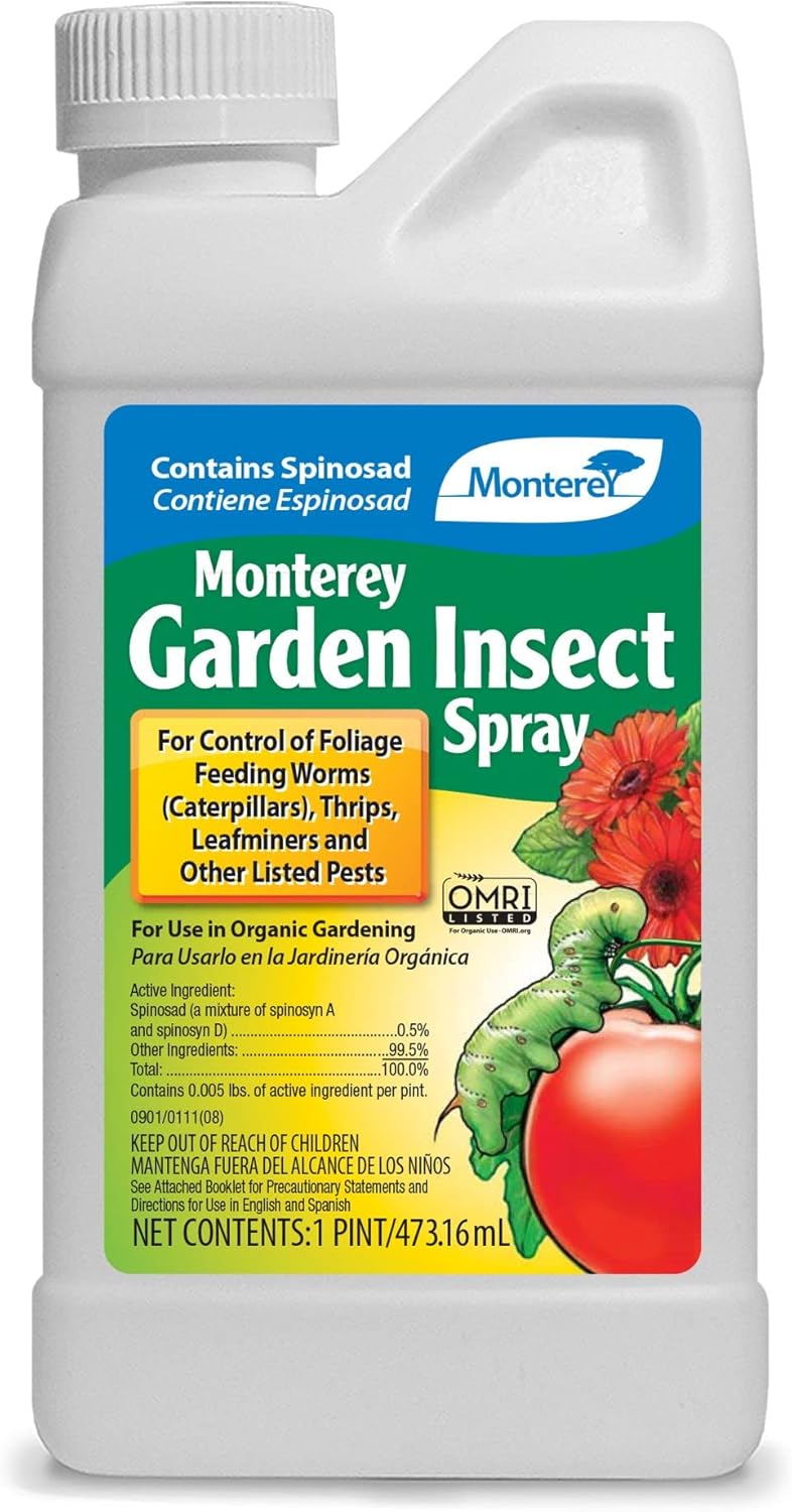 Monterey LG6150 Garden Insect Spray, Insecticide & Pesticide with Spinosad Concentrate, 16 oz