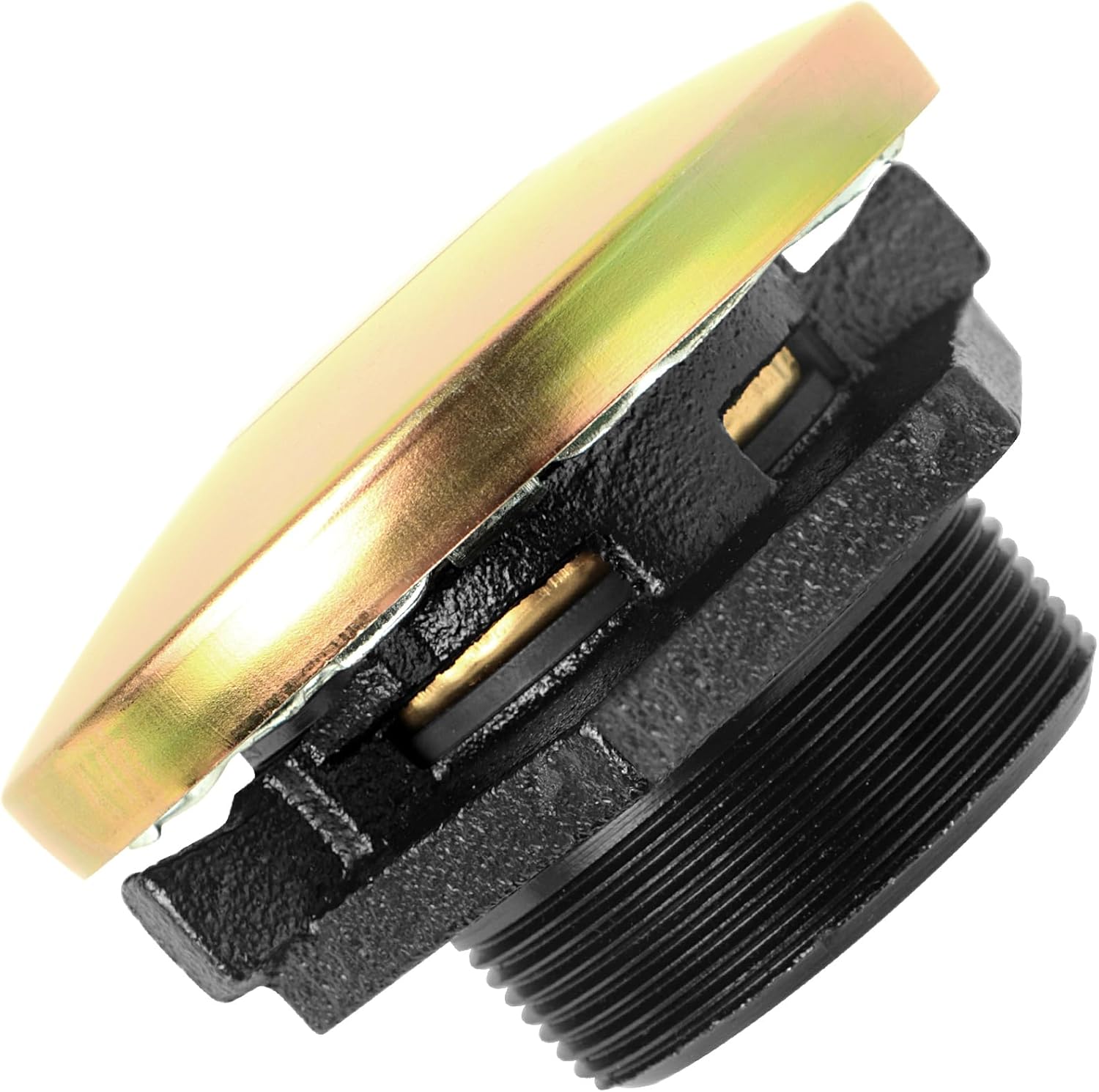 Transfer Tank Vented Fuel Cap w/Threaded Neck,Diesel Tank Cap with 2 Inch Base,Fuel Venting Pressure Gas Fill Lid for Diesel Transfer/Auxiliary/Storage Truck Tool Box
