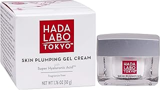 Hada Labo Tokyo Plumping Gel Cream, Facial Moisturizer, Clinically Proven to Provide 24-Hour Moisture in One Use, Super HyaluronicAcid, Ceramides, Collagen, No Parabens, Dyes or Fragrance, 1.76 oz