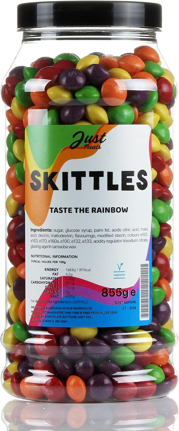 Skittles Fruity Chewy Sweets Gift Jar from The A-Z Retro Sweet Shop Collection