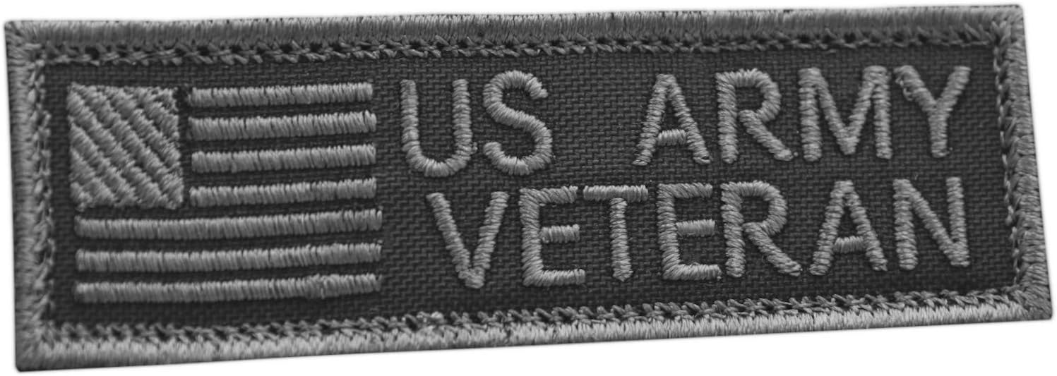 Subdued US Army Veteran 1x3.5 Vet Morale Tactical Touch Fastener Cap Patch
