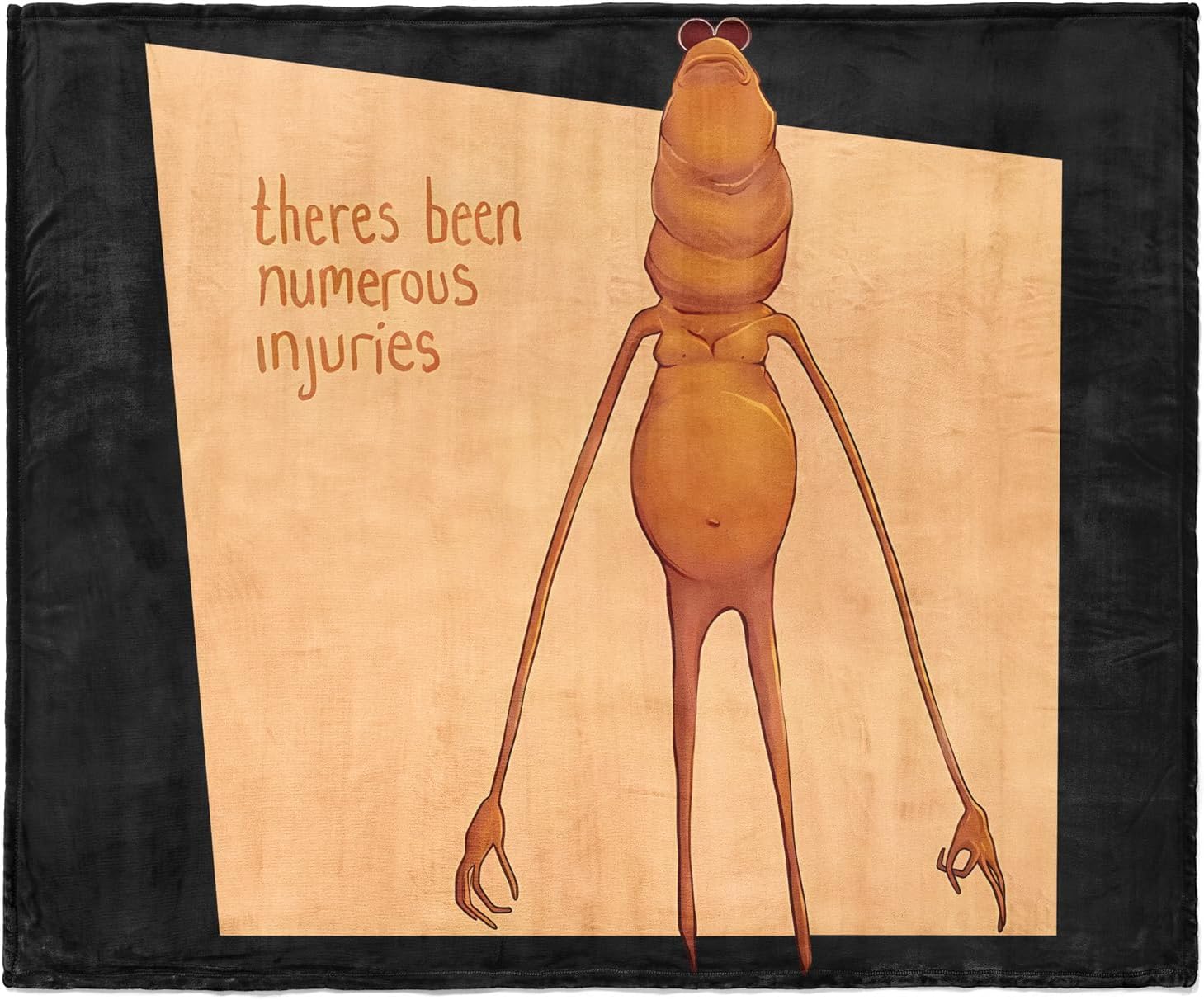 Marcus The Worm Funny Meme Throw Blanket, There's Been Numerous Injuries, Hello Robert, Where is Jimbo James, I'm Looking for Jimbo James Blanket for Women Men 60" x 50" (150cm x 130cm)