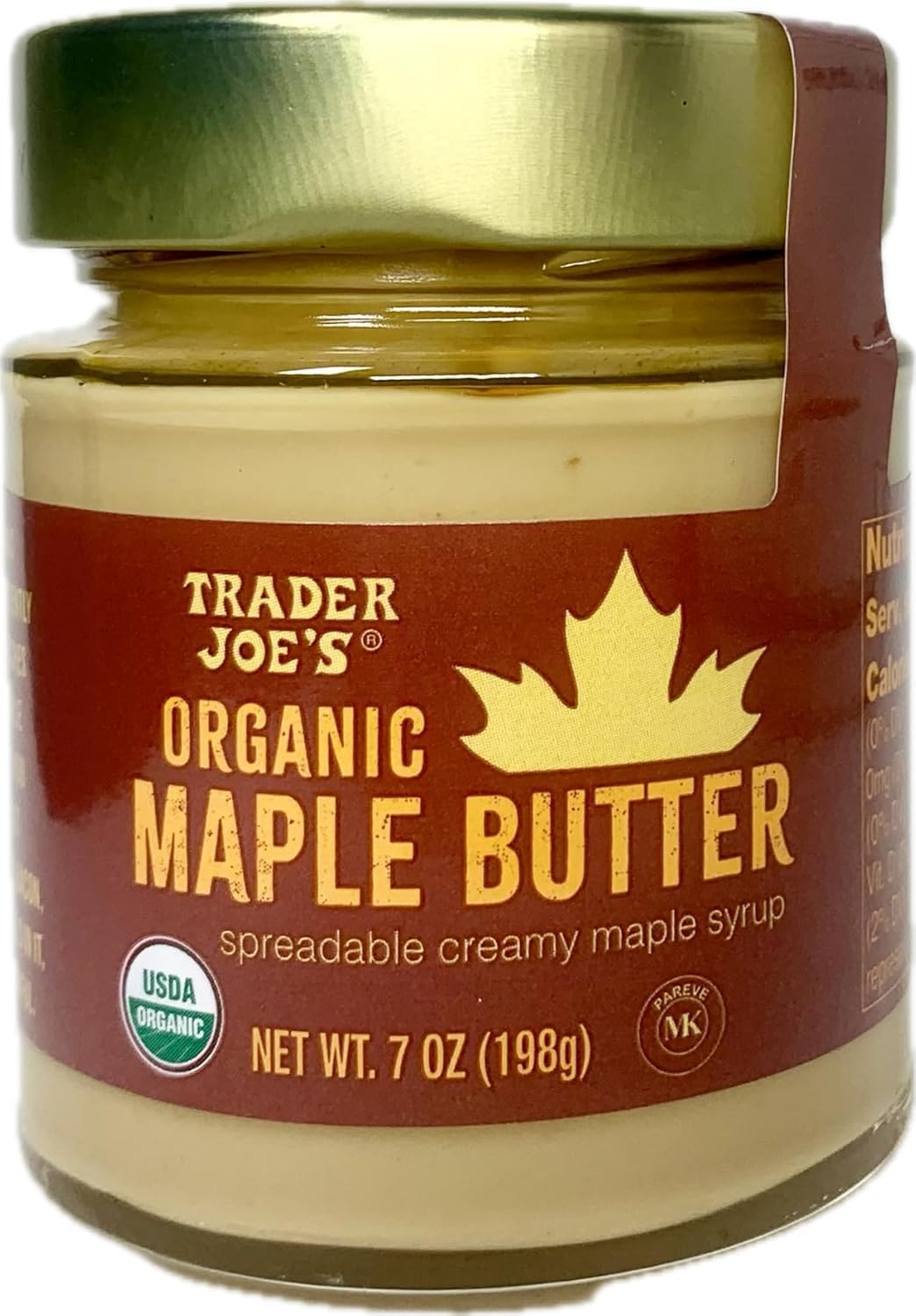 Trader Joe's Maple Butter NET WT 7 OZ (198g)